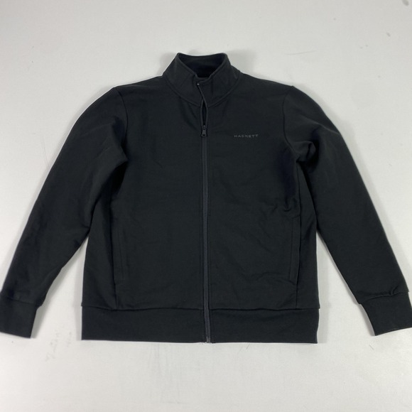 Hackett Other - Hackett Sport Jacket Mens Medium Black Essential FZ Full Zip Cotton Track Top